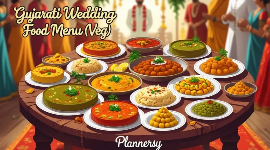 Gujarati Wedding Food Menu List (Veg)