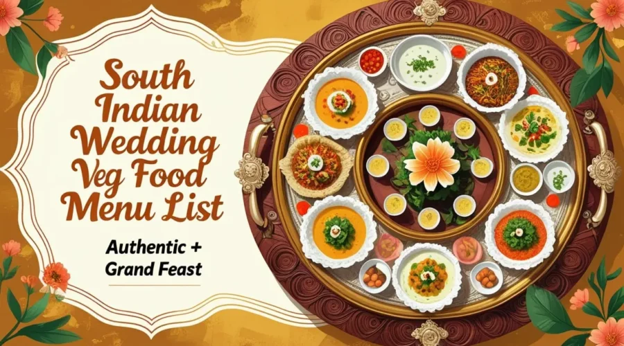 Vegetarian South Indian Wedding Food Menu List [Curated by Team Plannersy]