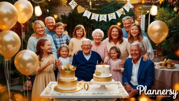 Golden Jubilee 50th Wedding Anniversary How to Celebrate - Plannersy