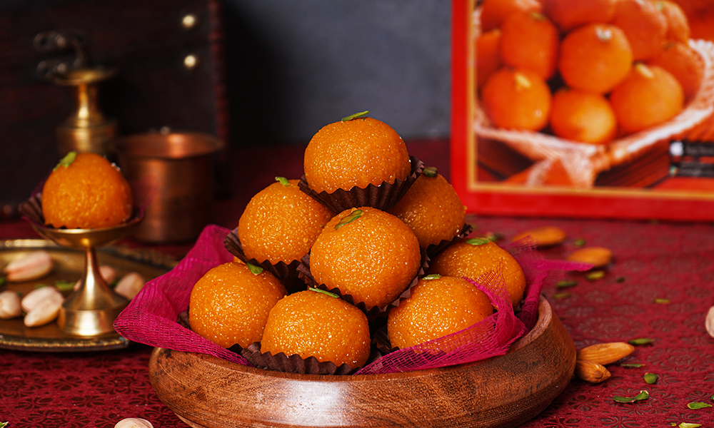 Motichoor laddoo - An Indian Sweet for Wedding Menu