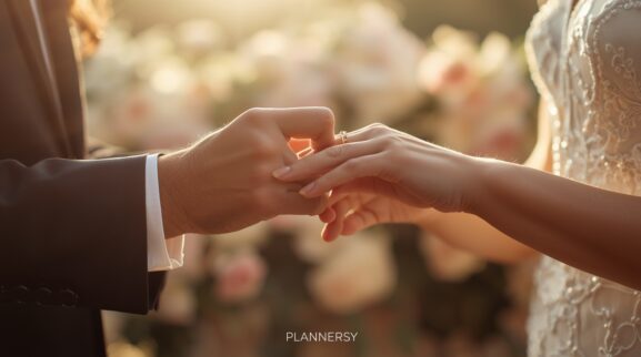 Wedding rings exchange wording