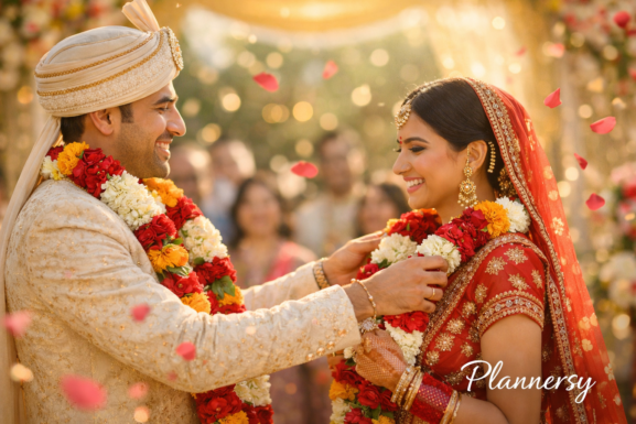 Jaimala Varmala Wedding Captions for Instagram crafted exclusively by Plannersy